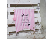 Stickdatei Wimpel wenden "Zuhause"